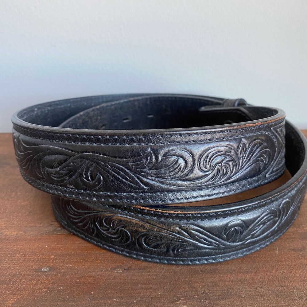 Silver Creek Classics Mens Size 40 Dark Brown Leather Western Belt No Buckle